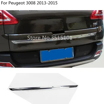 

Car styling Stick body stainless steel Rear door tailgate frame plate trim lamp moulding 1pcs For Peugeot 3008 2013 2014 2015