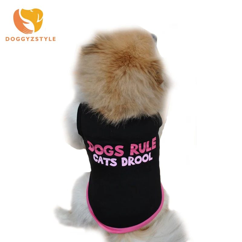 Summer Cat Black Vest Breathable Cooling Puppy Dog Shirts Cotton