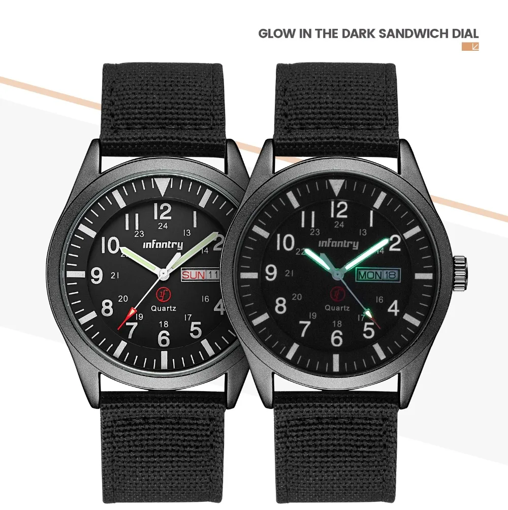 INFANTRY Mens Watches Top Brand Luxury Military Watch Men Daytona Luminous Waterproof Sport Watches
