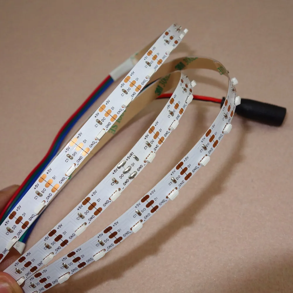 

Addressable side-emitting 60LEDs/m DC5V SK6812-SIDE-4020 led smart strip,WHITE PCB,NON-waterproof,with 60pixels/M;