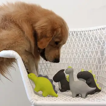 

French Pet Bulldog Sound And Chew Toy With 4 Styles For Dogs Cute Dinosaur Shaped Latex Interactive Toy
