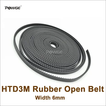 

POWGE 3M Timing Belt 3M 6 Width 6mm HTD3M S3M Rubber Open Ended Timing Belt 3M-6 For Laser Machine CNC Machine Cutting Machine