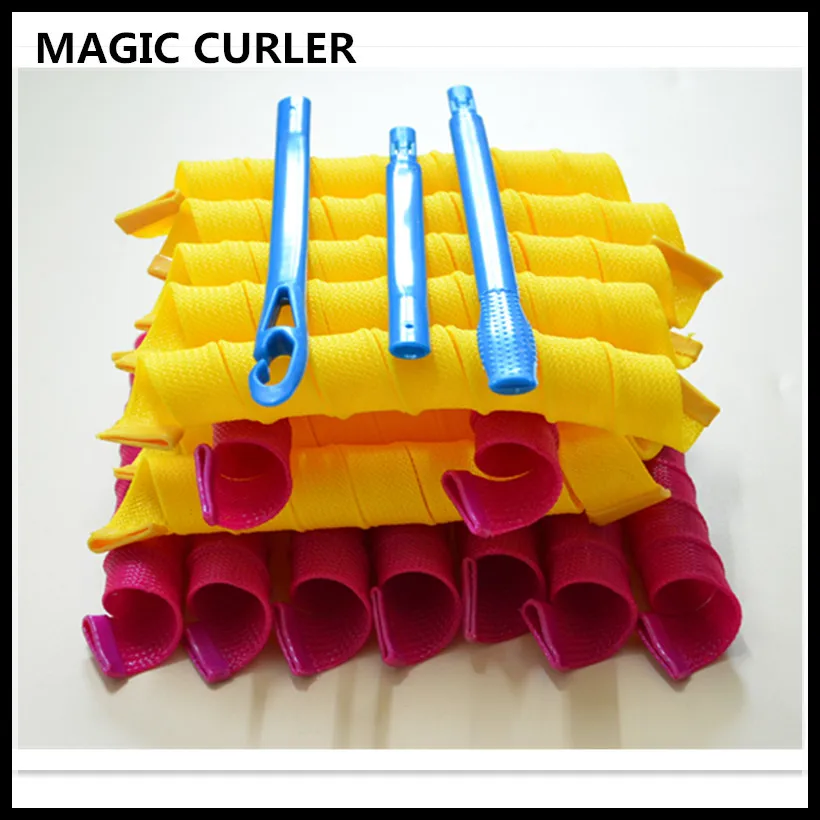 

65CM 20pcs Magic curls spiral plastic manual curlers