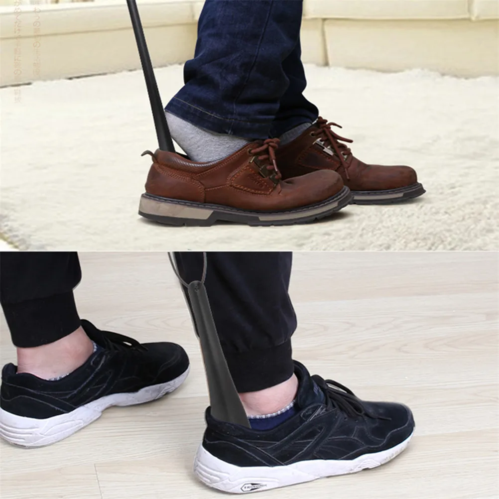 

1PCS Professional Flexible Sturdy Slip Black Alloy 19 Cm Shoe Horn Spoon Shape Shoehorn Shoe Lifter
