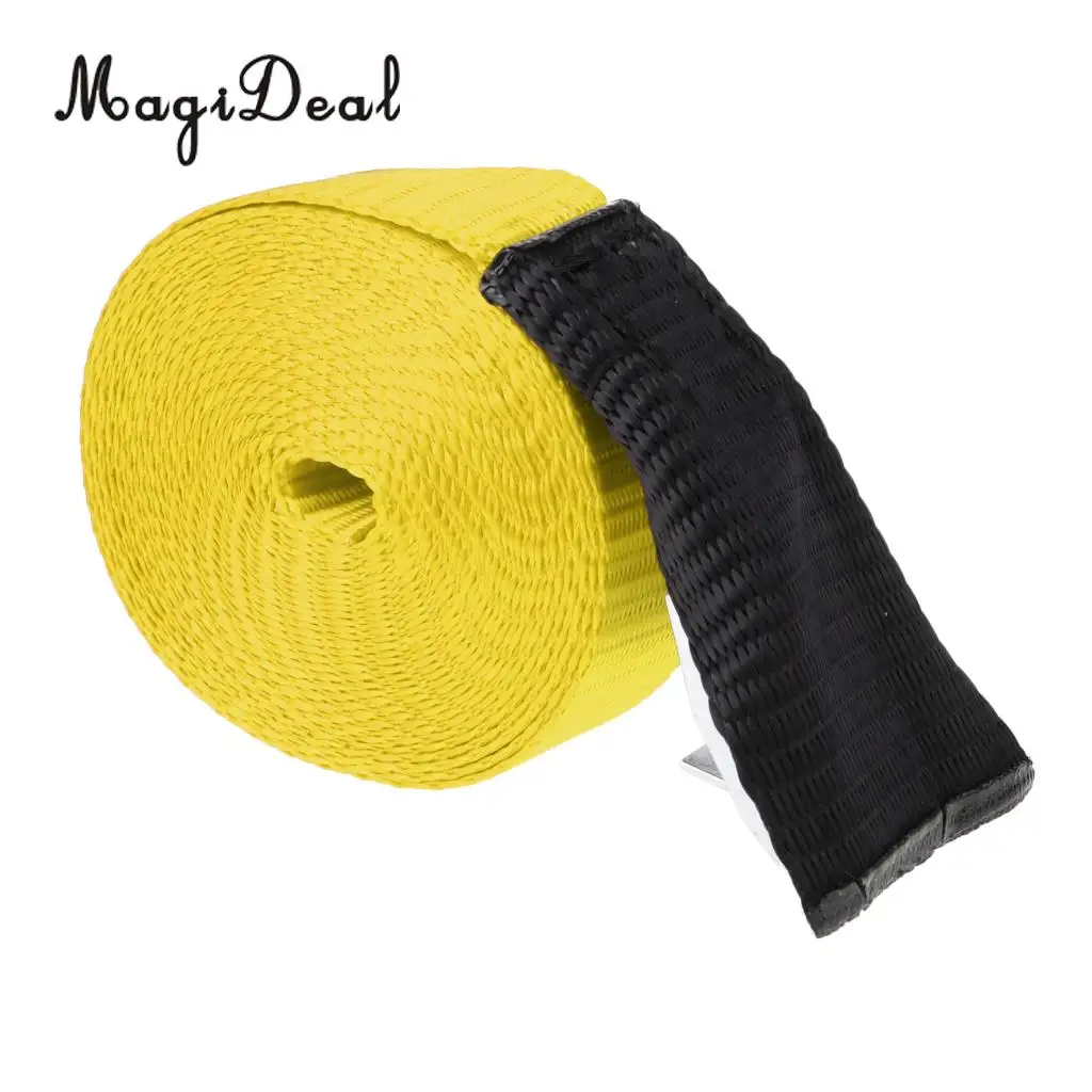 MagiDeal SUP 300cm 25mm Kayak Canoe Tie Down Strap Pack Lash Belt Metal Buckle for Dinghy Surfing Rafting Surfboard Accessory