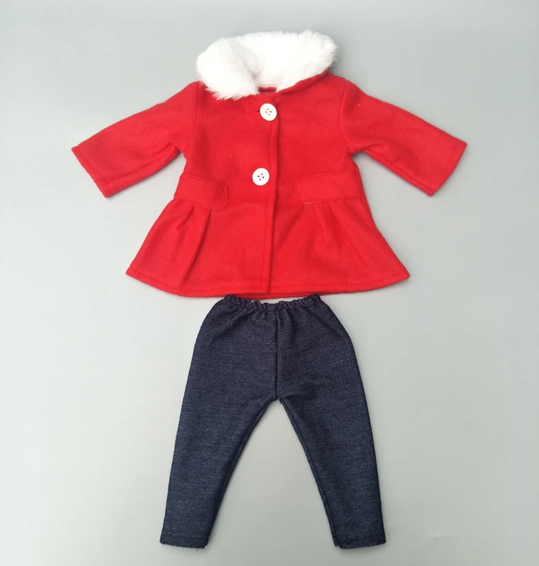 18 дюймов Девочка Кукла Одежда Набор для кукла новорожденная кукла брюки одежда 1" Кукла пальто брюки