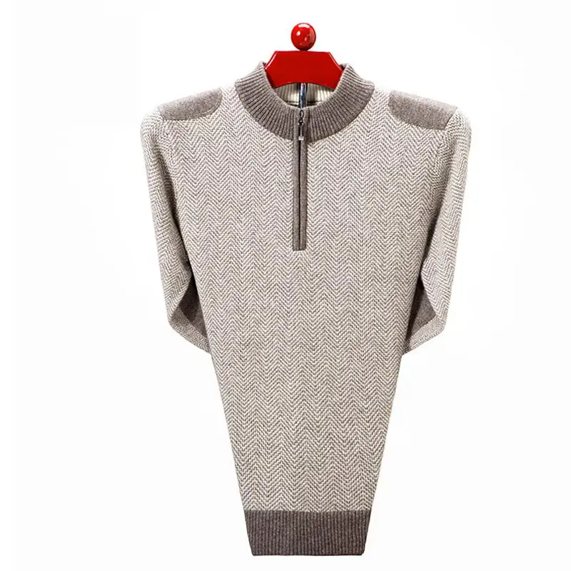Фирменный мужской плотный теплый Эластичный модный свитер из чистого кашемира, Свободный Повседневный удобный шерстяной свитер с высоким воротом, мужской размер XS-3XL