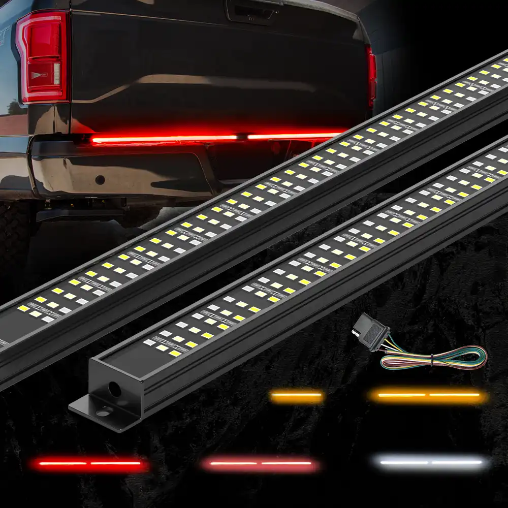 universales de doble color tira de luz LED flexible para coche Hanpmy luces intermitentes secuenciales intermitentes impermeables