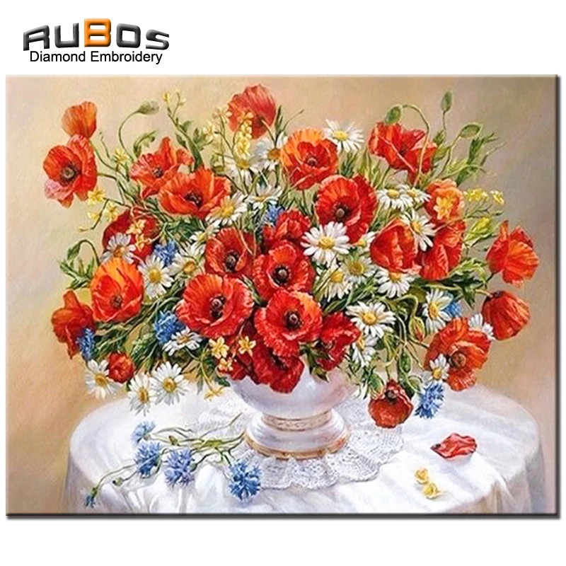 5D Diamond PITTURA ROUND Drill Penna x 1 rosso e blu