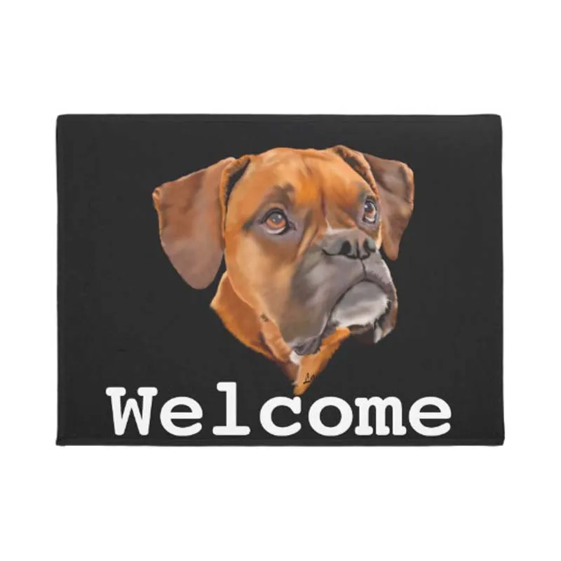 

Boxer Dog Doormat Home Decoration Entry Non-slip Door Mat Rubber Washable Floor