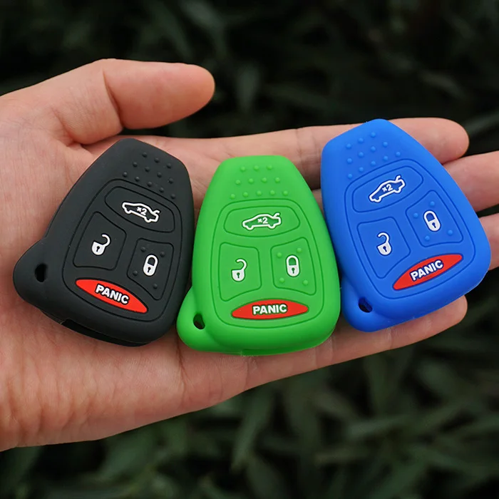 

LLavero de silicona funda de tapa de protección para jeep wrangler cheroki Chrysler Liberty Pacifica Sebring Aspen magm cargador