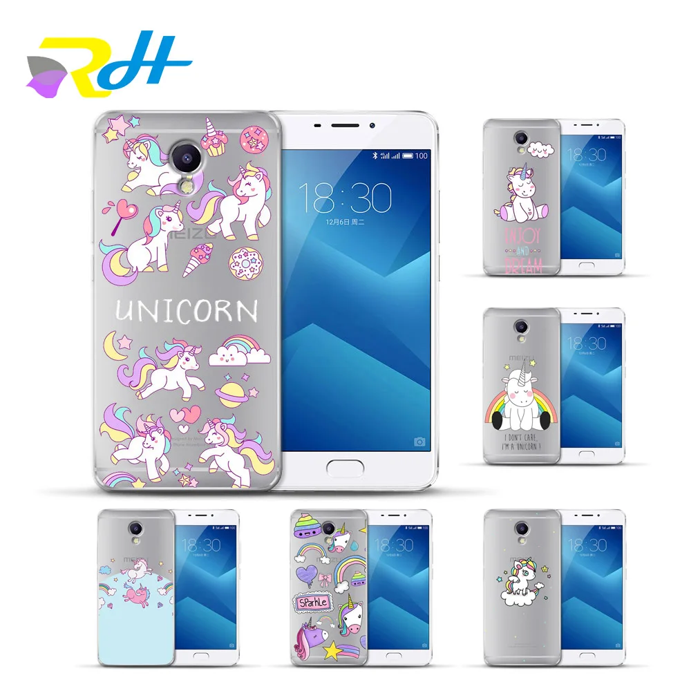 

Cover Case For Meizu U10 U20 M5 Note M5C M3C Pro 6 M3S Max M5S M6 Note M3 Note Cases for Rainbow Unicorn Cover