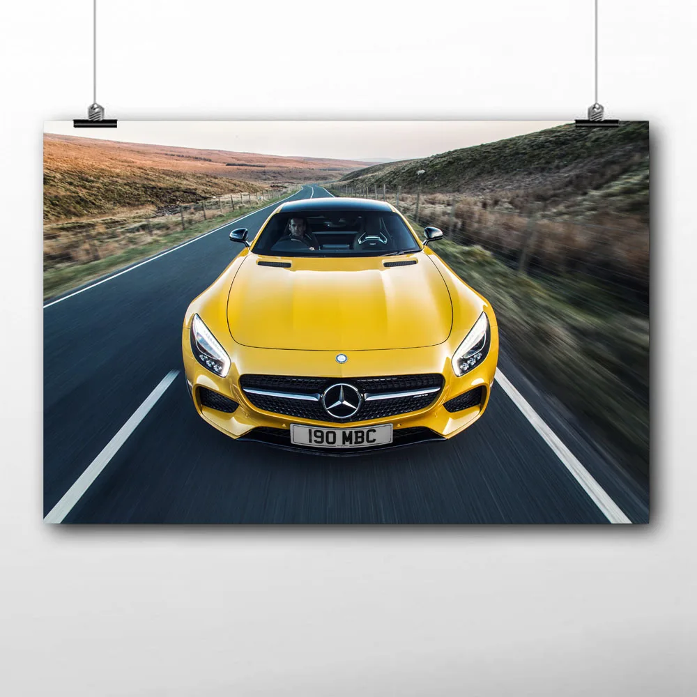 

HD Printed AMG GTs Super Car Vehicles Wallpapers Canvas Posters Silk Wall Art Framed Painting for Room Decor
