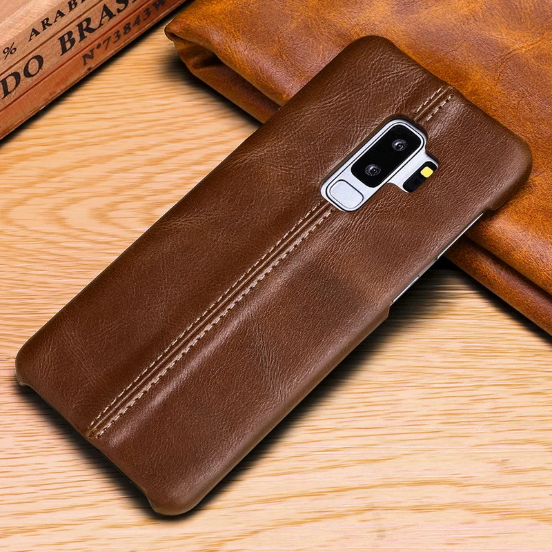 

Luxury Genuine Cow Leather Original Protect Case For Samsung Galaxy Note9 Note 8 9 S10E S10 S9 Plus S8 S8Plus Slim Back Cover