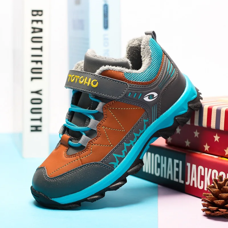 

EU 31-39 Boys shoes winter primary school otton shoes plus velvet large children years old waterproof children's sports shoes