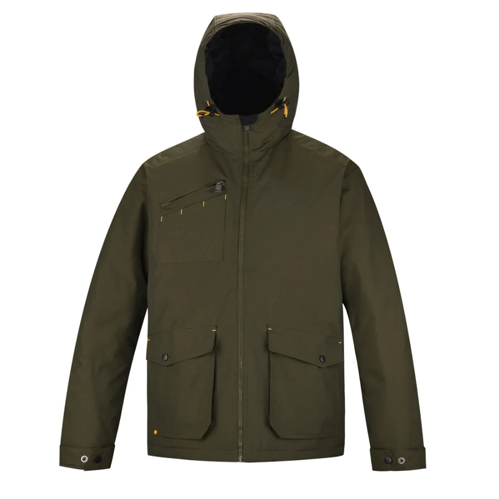 Lesmart Men's Quilted Jackets Hooded Winter Waterproof