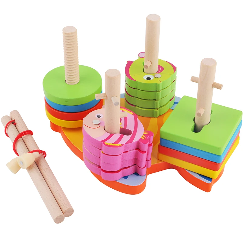 Детские обучающие игры соответствующие четыре наборы колонке детская здание разведки деревянные головоломки детские головоломки