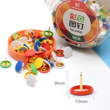 Tenwin цвет Thumb Колки Push шпильки булавки круглая голова чертежные штифты для дома Shcool офис пробковые доски карты фото стены 300 шт