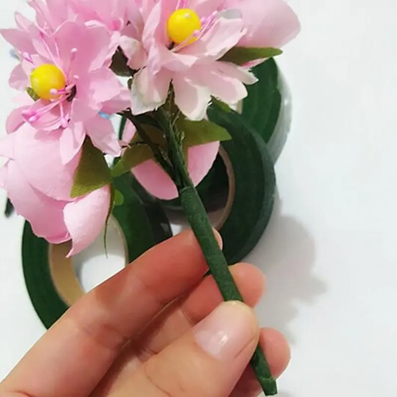 1 шт. DIY Бумага Ремесло искусственный цветок оберточная лента 30 ярдов 12 мм самоклеящаяся бумага лента цветок стволовых гирлянда венки поставки