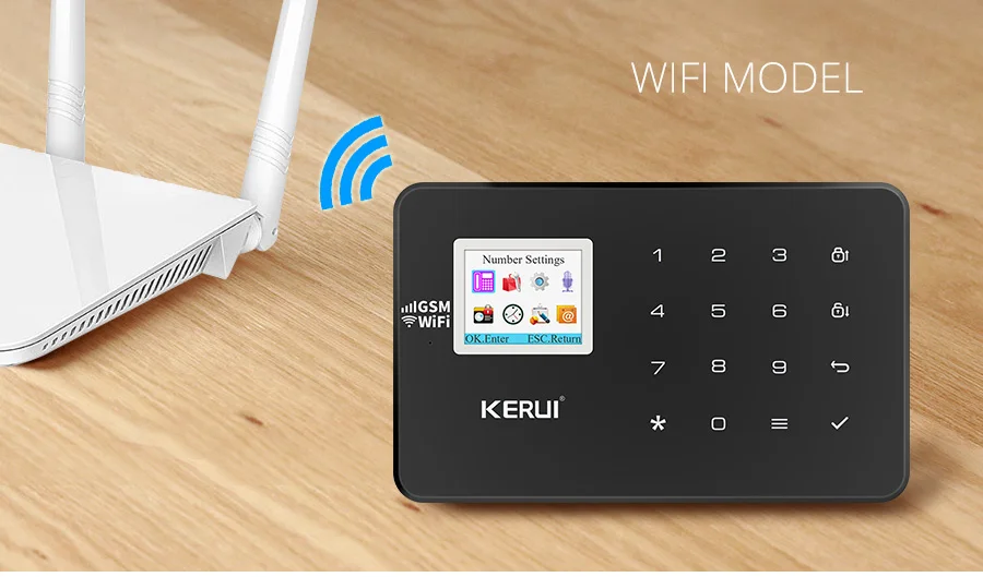 Sistema de Alarme Segurança em Casa sem Fio Kerui Controle App Pet Kit Combinação Alarme Remoto Infravermelho W18 wi fi Gsm 3 Kits de sistema de alarme