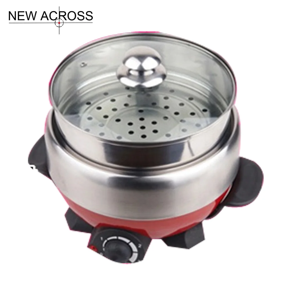220v Gohide A Set Multi function Red Cooker Steamer Electric Skillet 4l