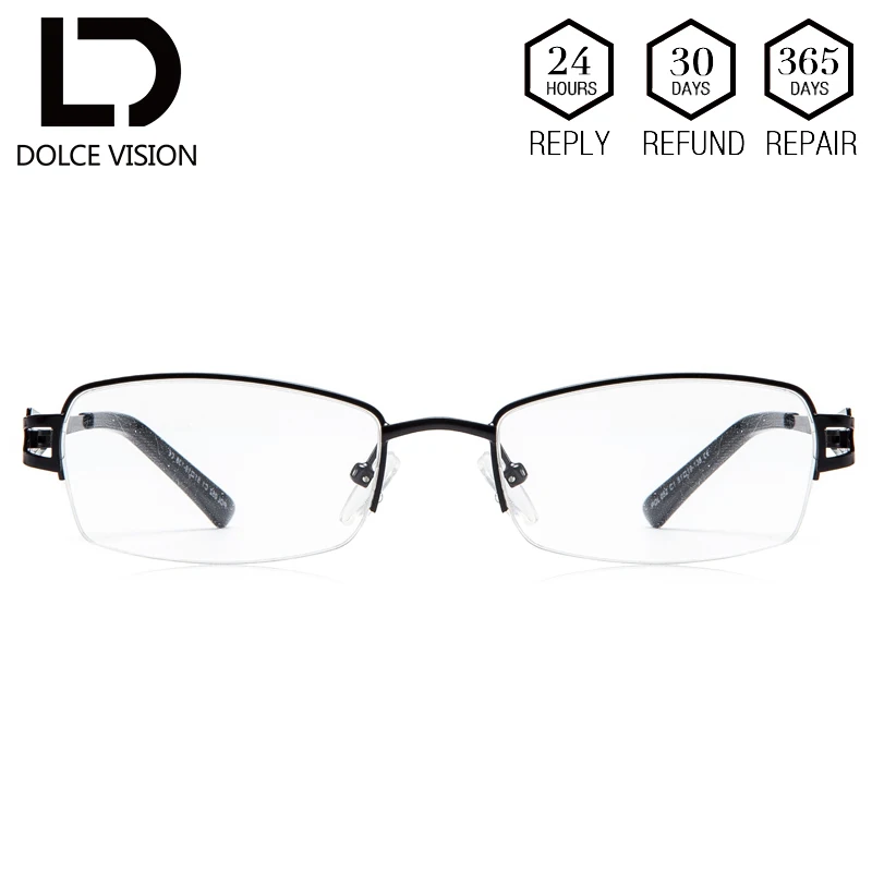 

DOLCE VISION Metal Vintage Hollow Out Frame Glasses With Prescription Lens Men Brand Design Male Optical Astigmatism Eyeglasses