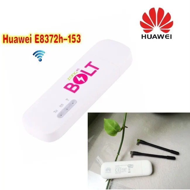 Разблокированный huawei E8372(плюс пара антенны) LTE USB Wingle LTE Универсальный 4G USB wifi-модем автомобильный wifi E8372h-153