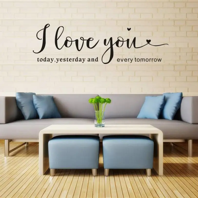 Wall stickers home decor living room I LOVE YOU Removable Art Vinyl Mural Home Room Decor Wall