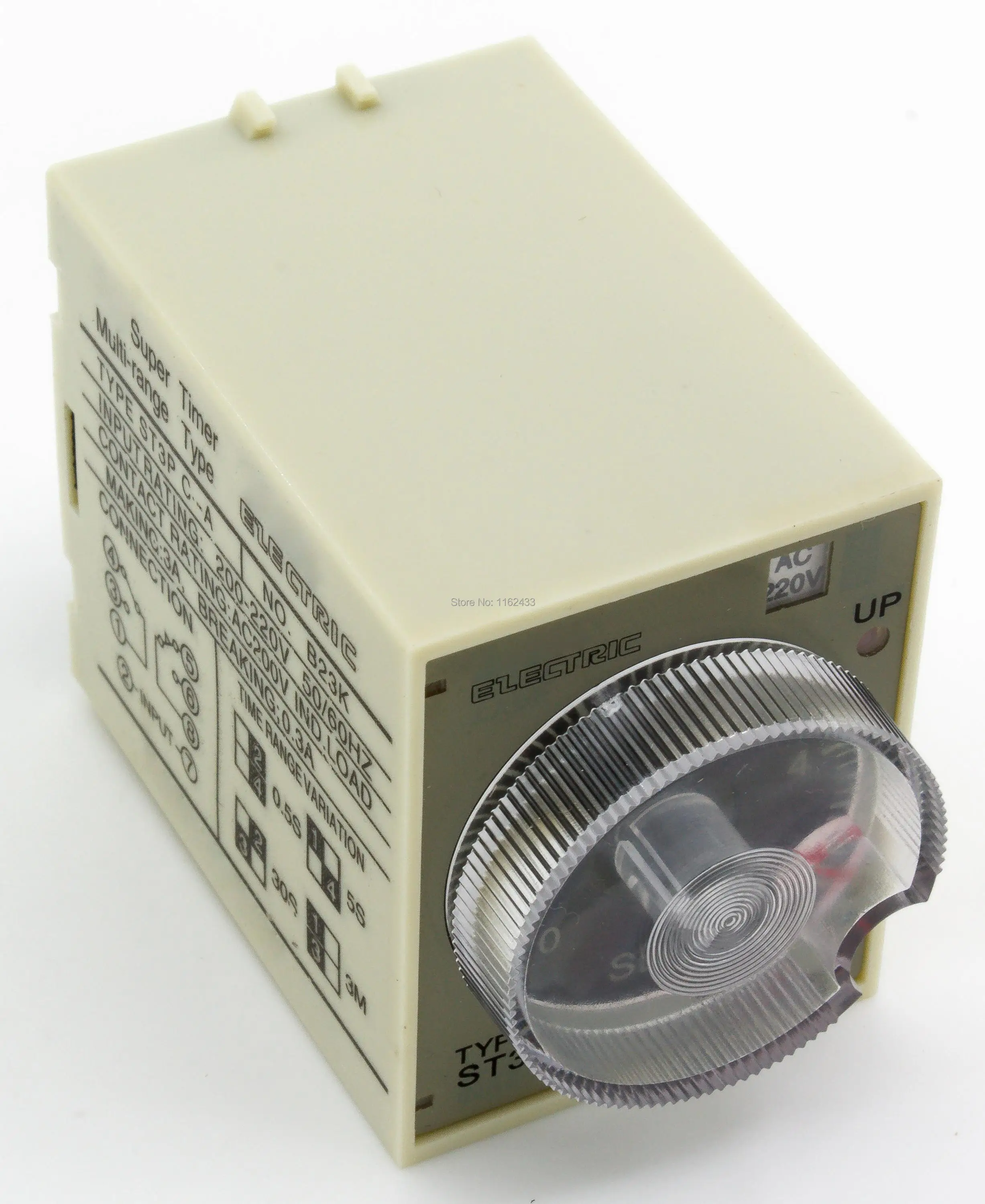 

ST3PC-A AC 220V time relay ST3PC series 220VAC timer delay time 0.5s/5s/30s/3min