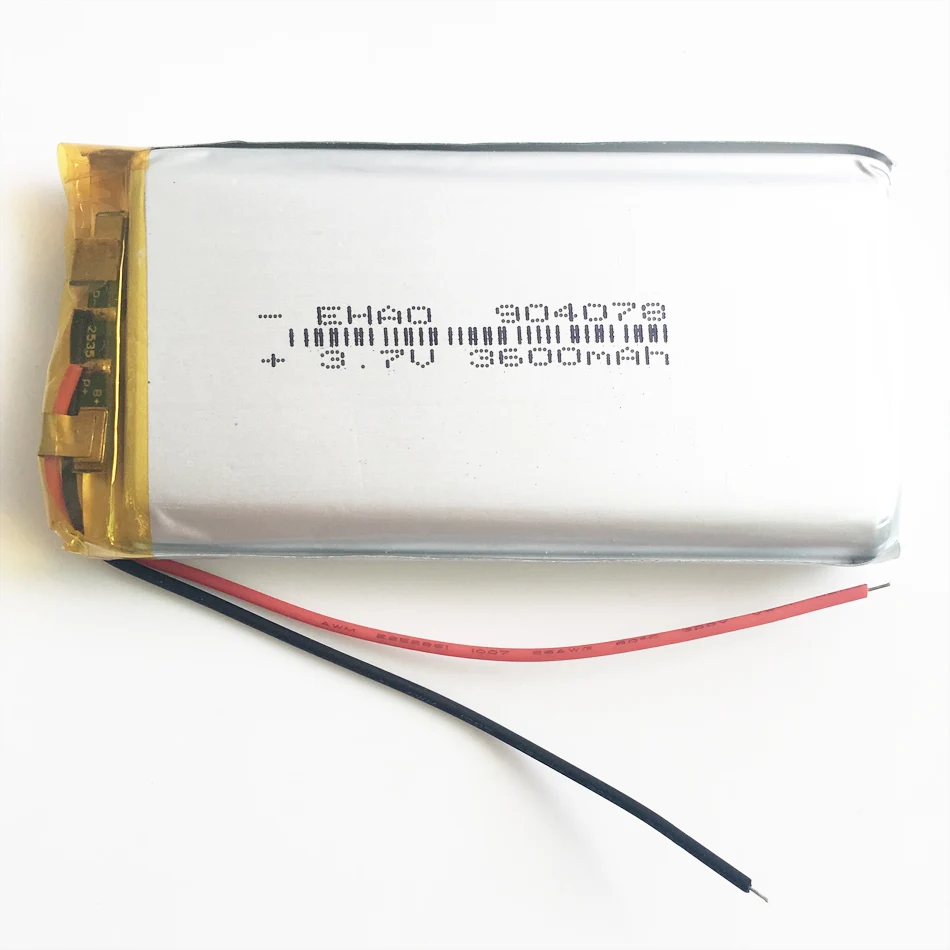 3 7 V 3600mAh 904078 полимер литий Липо аккумуляторная батарея для GPS PSP DVD PAD Электронная