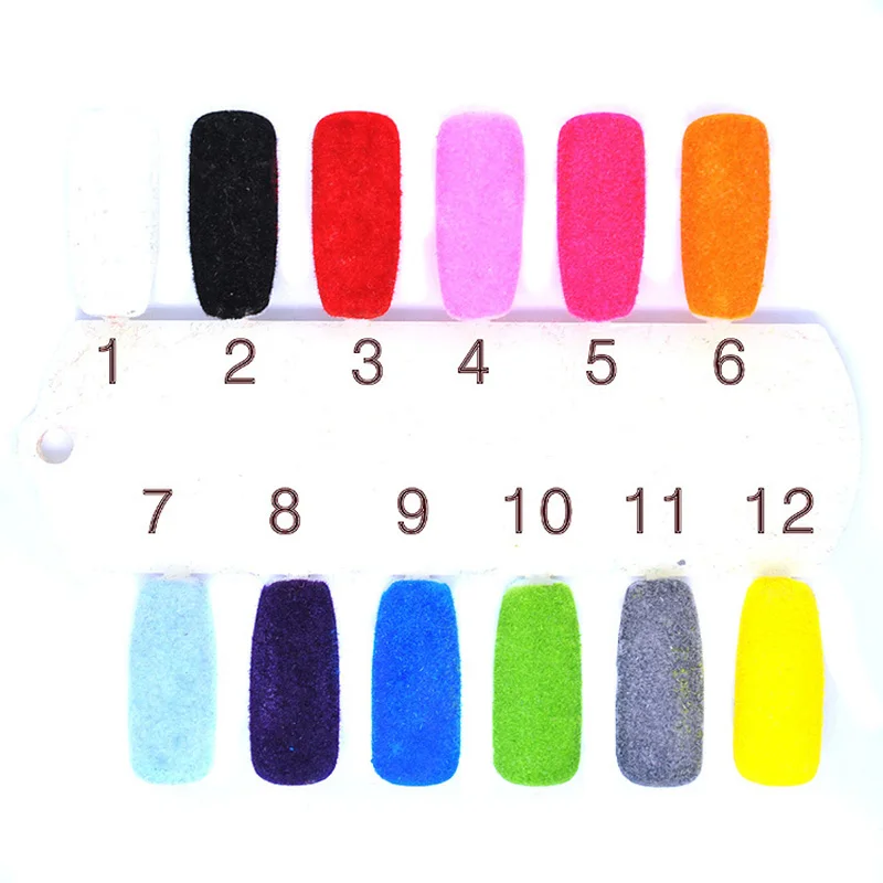 

100g Nail Fuzzy Flocking Powder Nail Decoration Velvet Colorful Velvet for Nail Art UV Gel Polish Tips