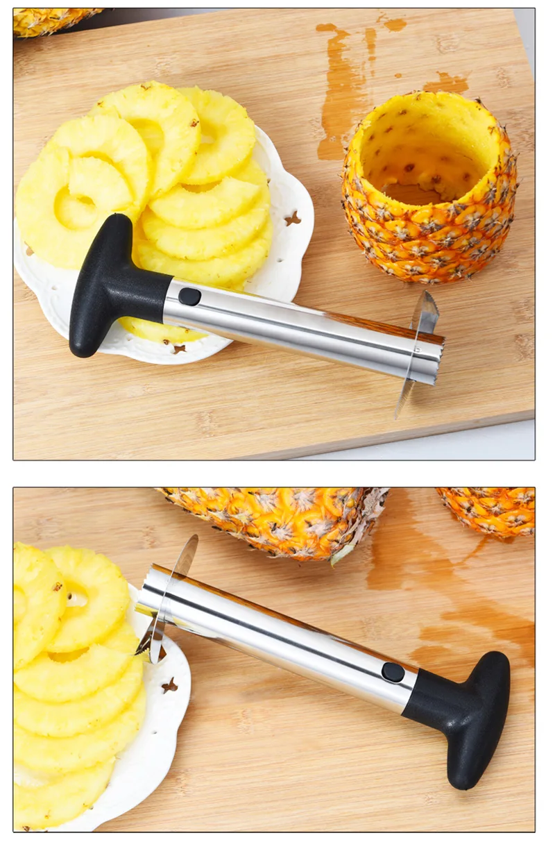 Нож для нарезки ананасов из нержавеющей стали, нож очиститель от кожуры, кухонный нож для резки ананаса, кухонные аксессуары, нож для нарезки ананасов
