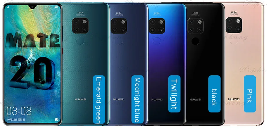 HUAWEI Коврики 20 смартфон 6,53 дюймов полный Экран 2244X1080 Kirin 980 8-ядерный Android 9 4000 мАч 4 * Камера супер Зарядное устройство 4,5 В/5A