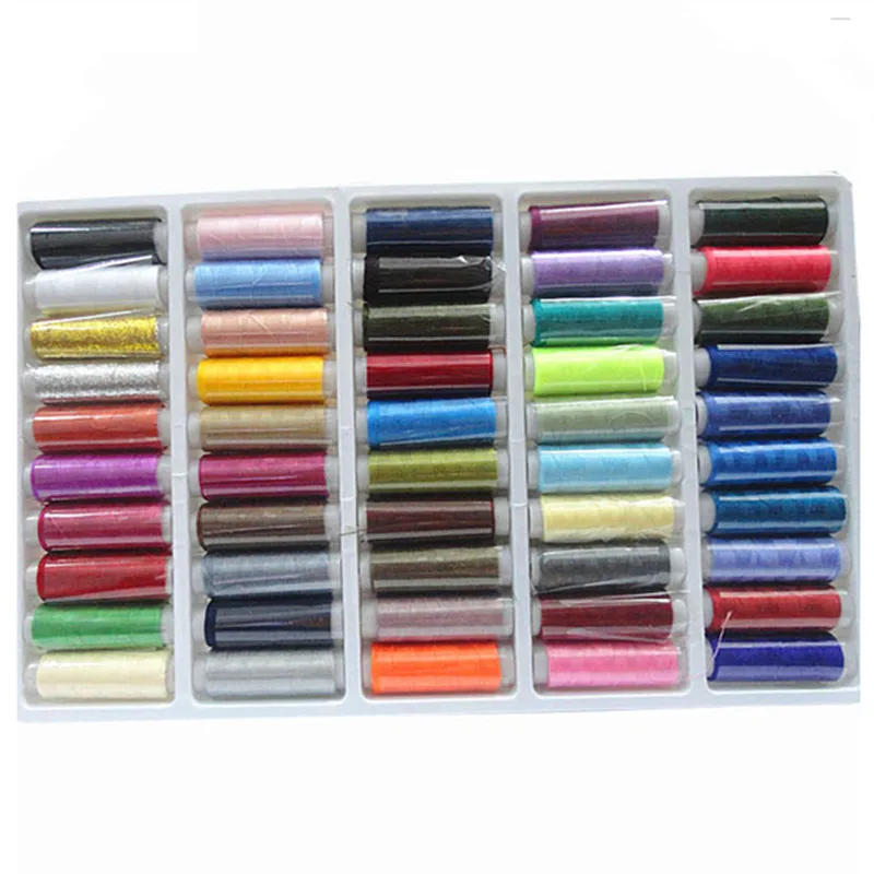 50 Colors 150 Yard/Roll Polyester Sewing Thread Box Kit Set For DIY
