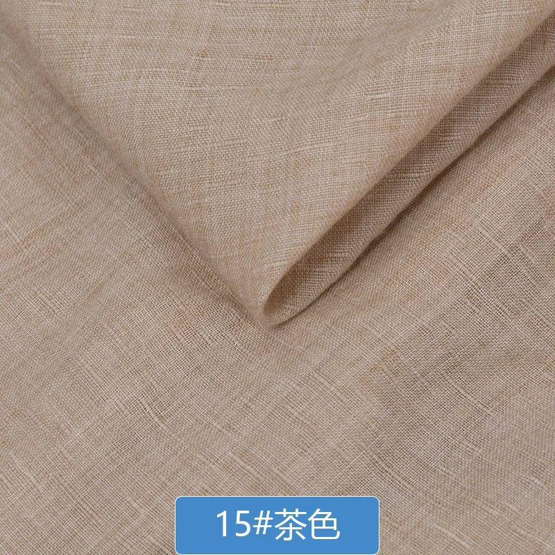 50x140 см однотонное хлопковое льняное тонкое платье ручной работы из ткани бамбуковое платье для шитья DIY фоновые материалы для рукоделия - Цвет: 15