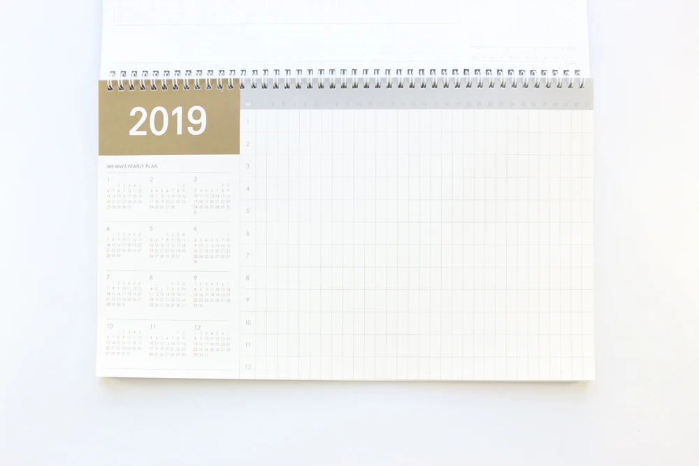 Domikee 2019 год офис школы Настольный календарь планирования pad канцелярские, A4 Большой Студенческий стол время повестки дня oragnzier