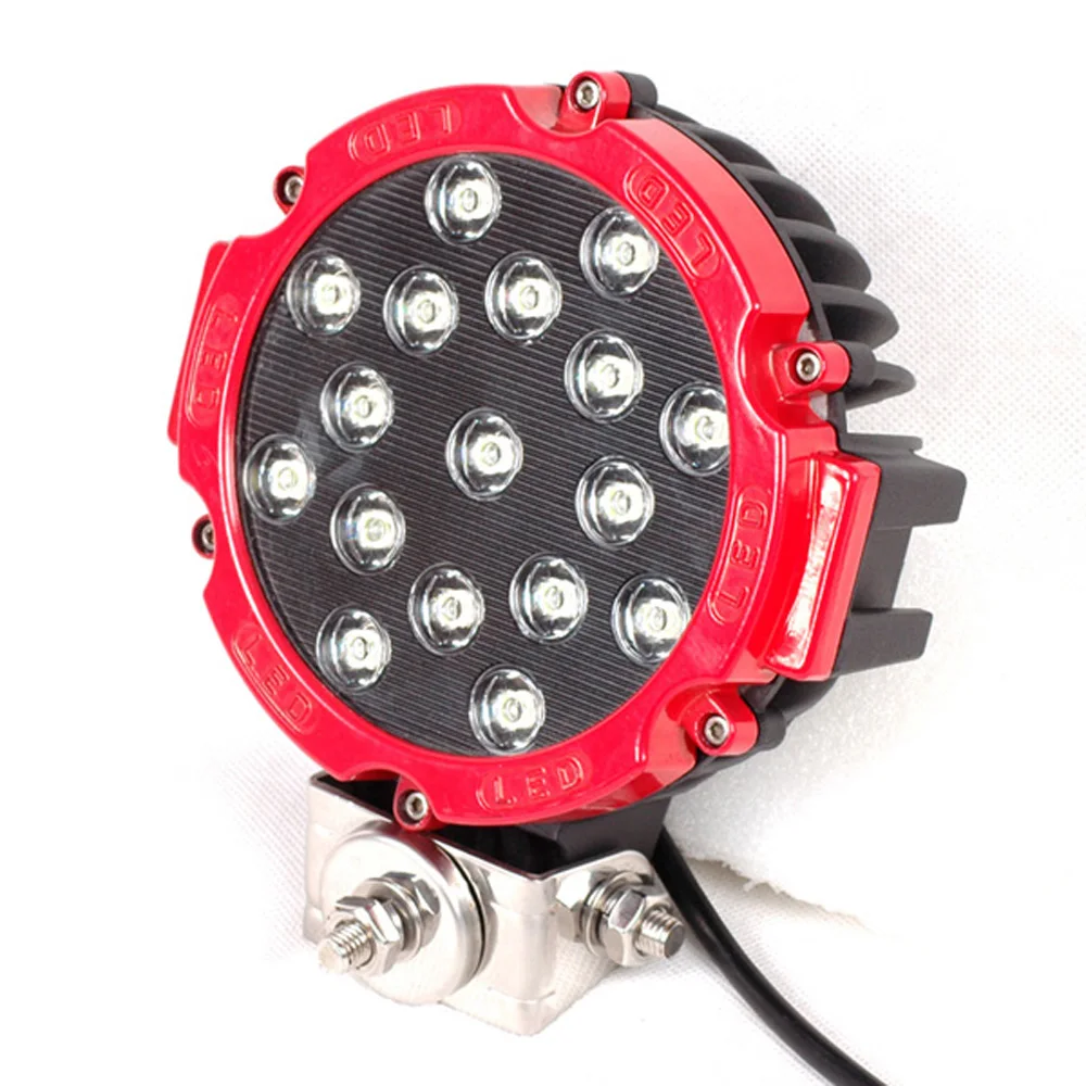 51w 7inch round led light spot driving work light for jeep 2 inch led driving lights