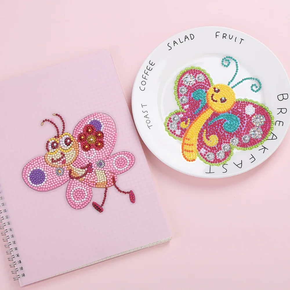 Special shaped Diamond Embroidery OWL butterfly bee Diamond Painting For kids Round Diamond Sticker For Cup Book Phone Decor DIY