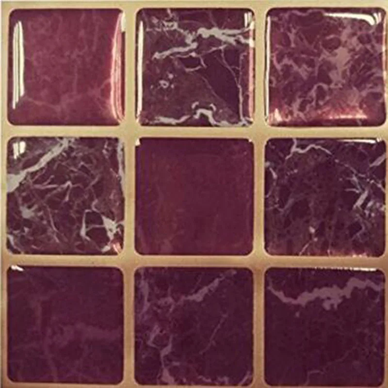 

Wootile Fashion Design High Quality 11*9.25" family decorative Mosaic DIY Self-adhesive Wall tile for home decoration