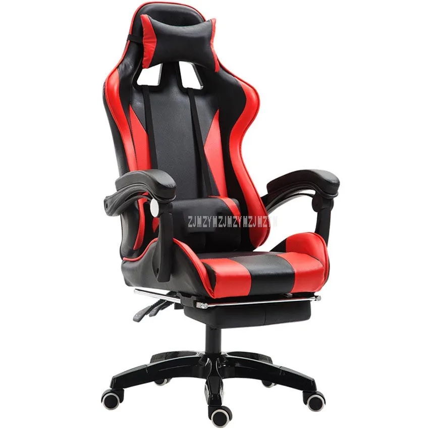 

Adjustable Office Chair With Footrest Ergonomic High-Back Faux Leather Racing Style Reclining Computer Gaming Executive Recliner