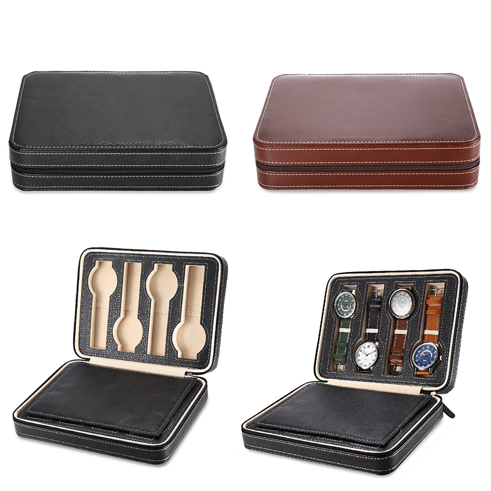 Watch Box 8 Grids Travel Storage Case Organizer