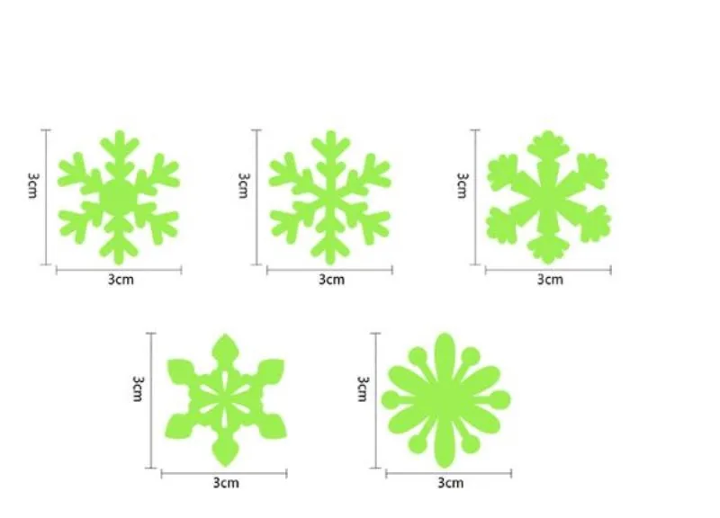 100 шт. светящаяся Звезда Луна Наклейка на стену Снежинка светится в темноте наклейка для детской комнаты Рождественский Декор флуоресцентная наклейка s
