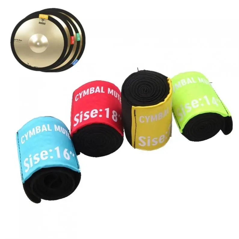 14 16 18 20 Inch  Polyester Fibre Cymbal Mute Circle Ring Drum Set Hi-hat Practice Silencer moonembassy jazz drum cymbal mute drummer practice silencer percussion accessories