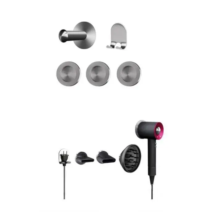 

Wall Mount Holder With Sticker Bracket Holder Plug Hook For Dyson Supersonic Holder Stand Hair Dryer