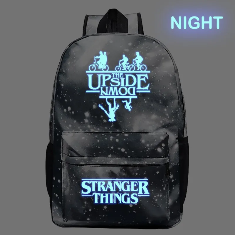 WISHOT странные вещи рюкзак подростковые школьные сумки Дорожная сумка на плечо сумки для ноутбука звездное небо светящиеся - Цвет: 9