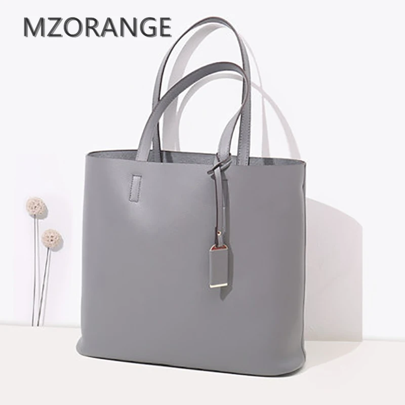

MZORANGE Casual Cowhide Bags Genuine Leather Women Handbag High capacity Shopping Bags Fashion Brand Shoulder bag Lady Tote bag