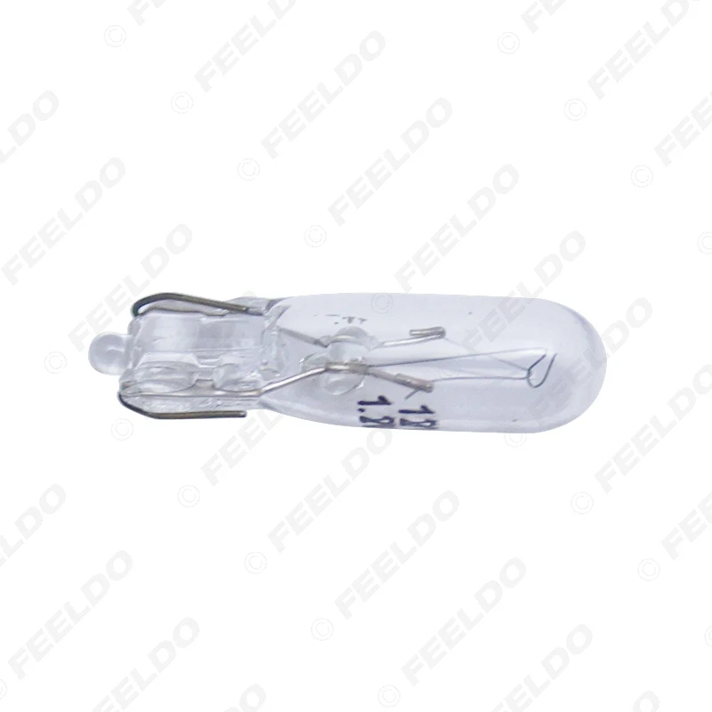 FEELDO 10 шт. теплый белый автомобиль T5 на танкетке 12V 1,2 Вт галогенная лампа внешняя замену галогенная лампа приборной панели лампа светильник# FD-2933