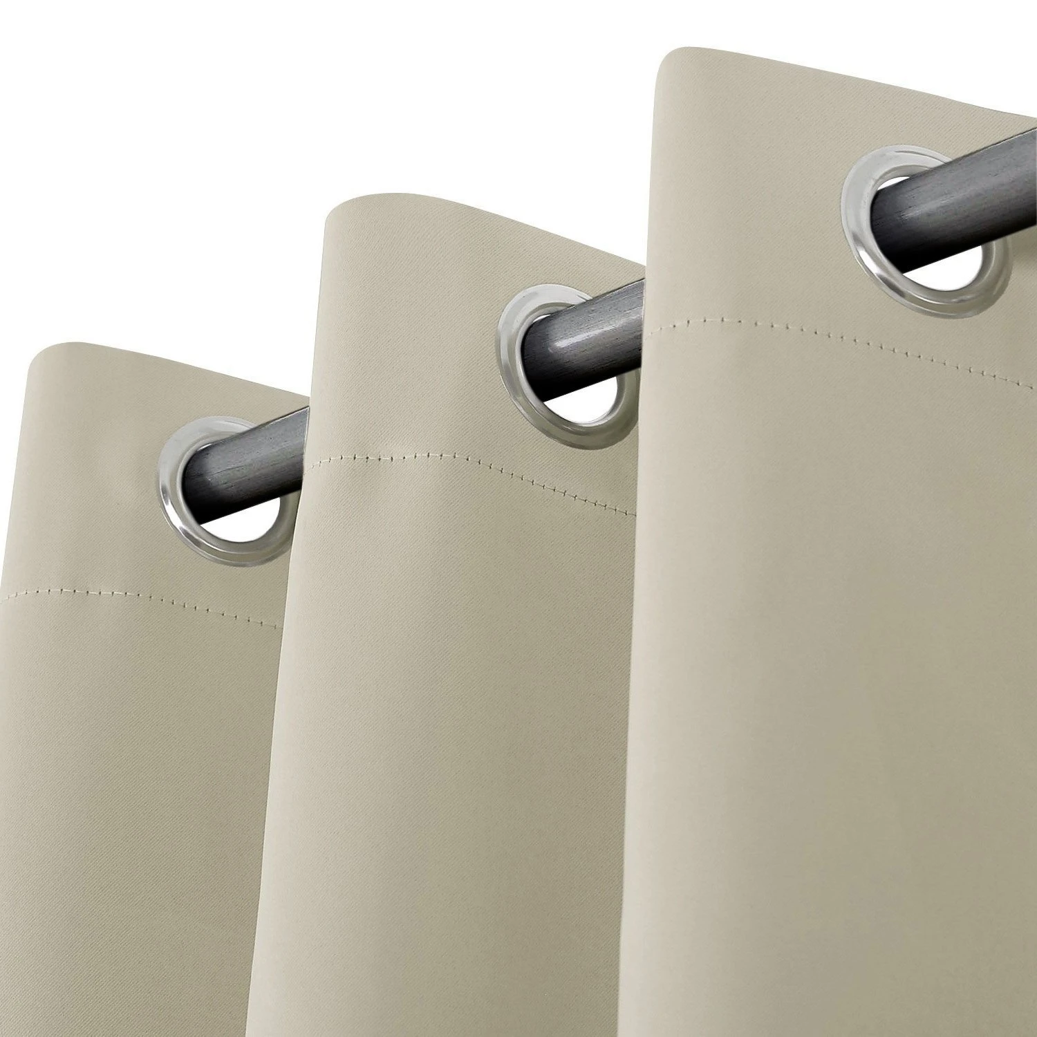 Dasein Room Darkening Solid Window Treatment Thermal Insulated Blackout Grommet Microfiber Woven Blackout Curtain, Set of 2 Panels (1)