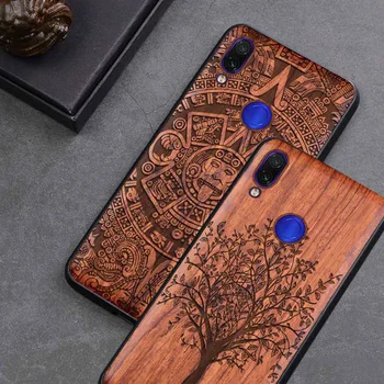 

New For Xiaomi Redmi Note 7 Case Slim Wood Back Cover TPU Bumper Case On Xiaomi Redmi Note 7 Xiomi Redmi note7 pro Phone Cases