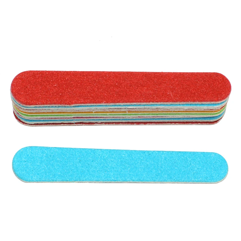 Arquivos de Madeira Ferramentas da Arte do Unha Removedor de Arquivo Cor da Mistura Mini Unhas Artificial Lixa Buffers Cutícula Descartável Fino Bloco 500 Pçs 6 High Quality Beleza e saúde